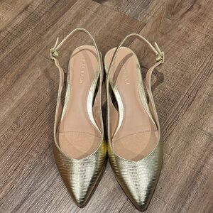 Cole Haan Gold Slingback Heels